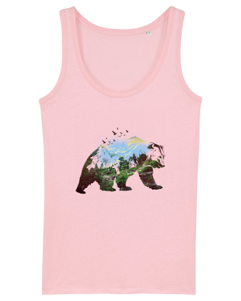 Bear landscape Cotton Pink