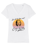 La cât de bine arăt, crezi că mai și gătesc? Tricou mânecă scurtă guler V Damă Evoker
