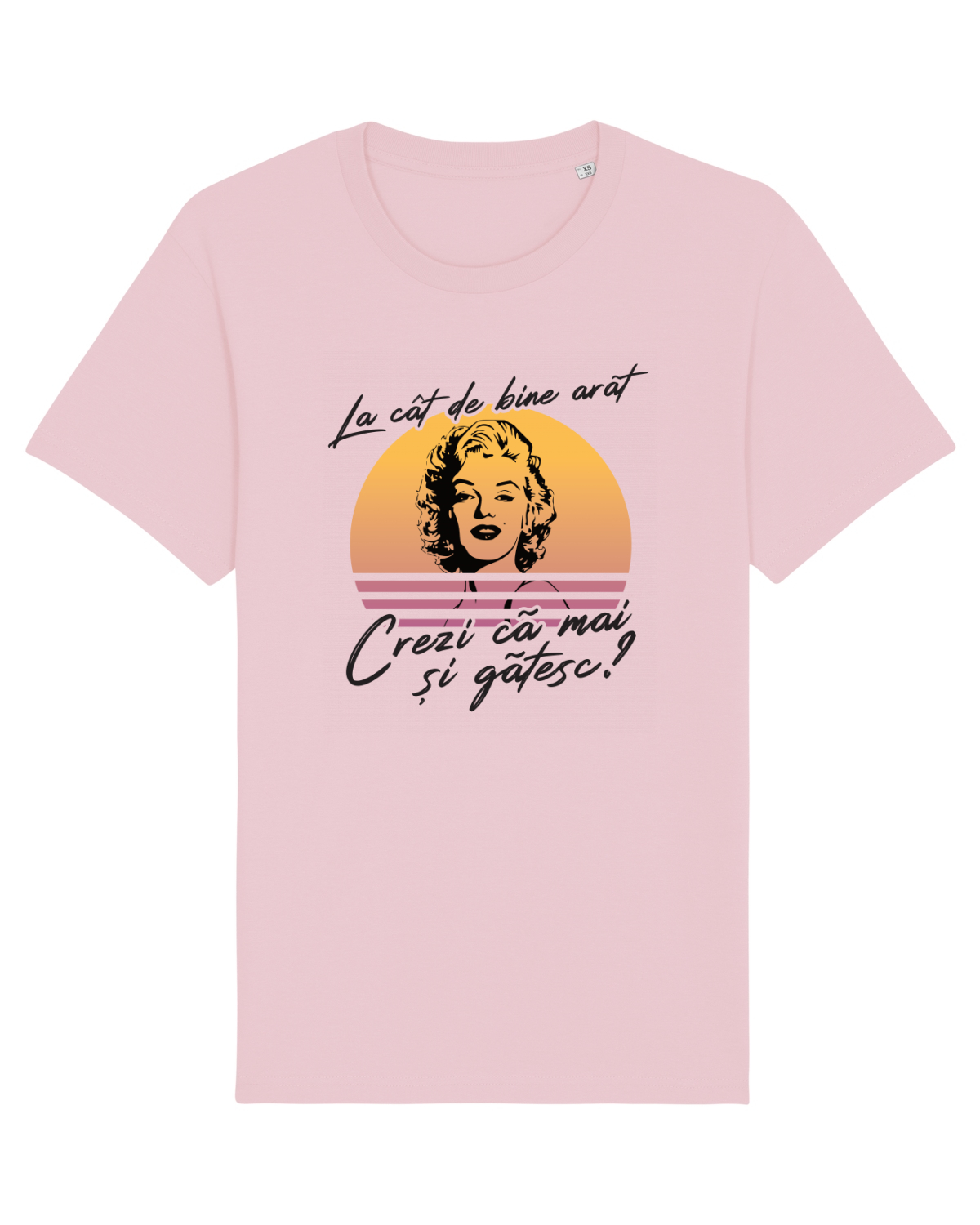 Tricou mânecă scurtă Unisex Rocker Cotton Pink