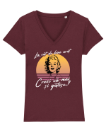La cât de bine arăt, crezi că mai și gătesc? - culori închise Tricou mânecă scurtă guler V Damă Evoker