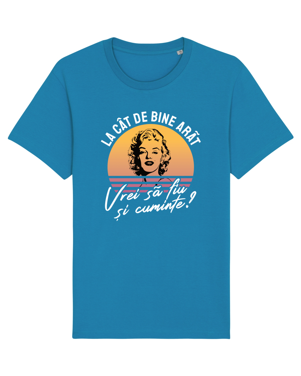 Tricou mânecă scurtă Unisex Rocker Azur