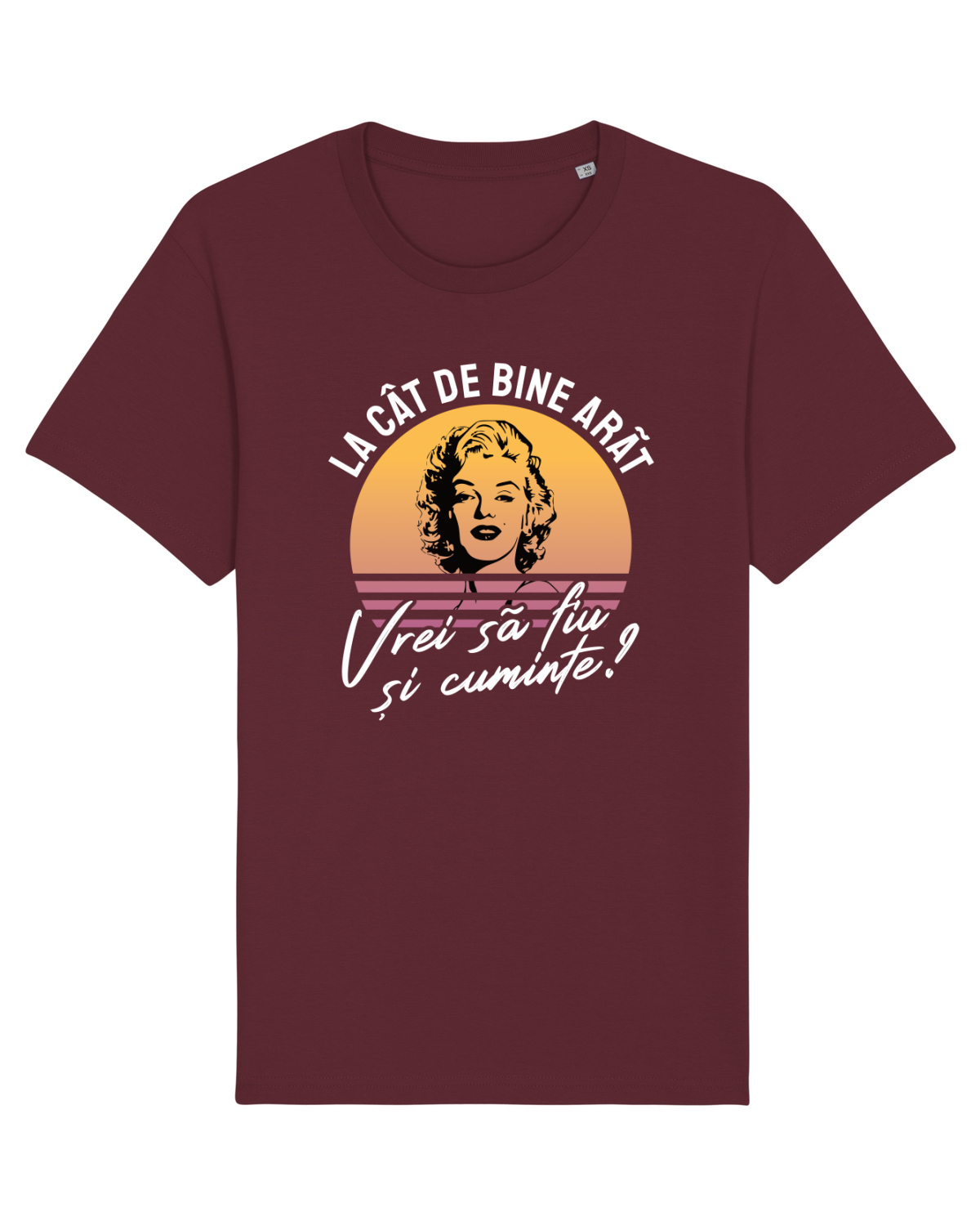Tricou mânecă scurtă Unisex Rocker Burgundy