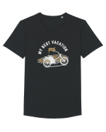 Moto / white Tricou mânecă scurtă guler larg Bărbat Skater
