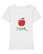 Măr țișor Tricou mânecă scurtă guler larg fitted Damă Expresser