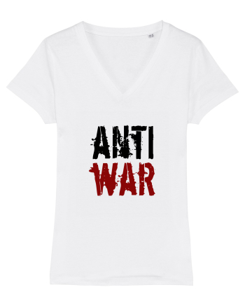 Anti War (negru-roșu) White