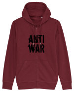 Anti War (negru) Hanorac cu fermoar Unisex Connector