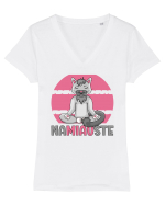 NaMIAUste Tricou mânecă scurtă guler V Damă Evoker