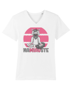 NaMIAUste Tricou mânecă scurtă guler V Bărbat Presenter