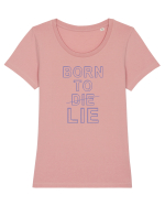 BORN TO LIE Tricou mânecă scurtă guler larg fitted Damă Expresser