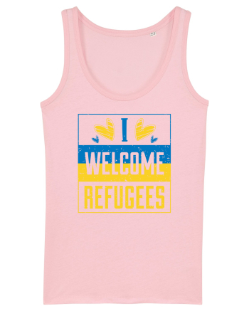 I welcome refugees Cotton Pink