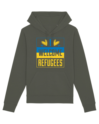 I welcome refugees Khaki