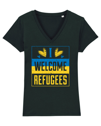 I welcome refugees Black