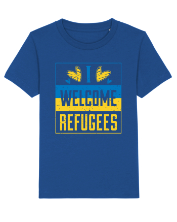 I welcome refugees Majorelle Blue