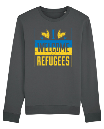 I welcome refugees Anthracite