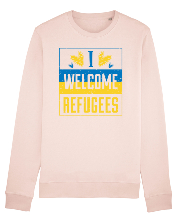 I welcome refugees Candy Pink