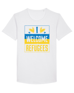 I welcome refugees Tricou mânecă scurtă guler larg Bărbat Skater