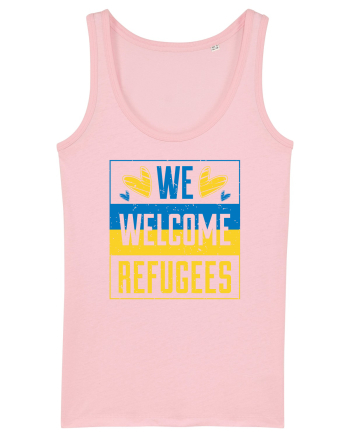 We welcome refugees Cotton Pink