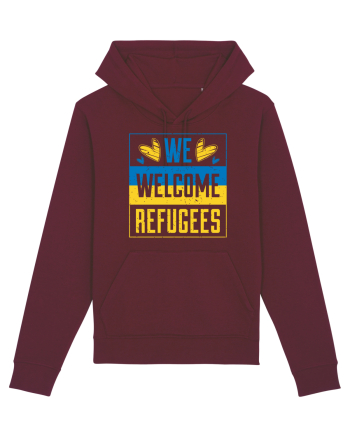 We welcome refugees Burgundy