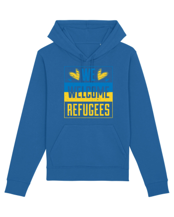 We welcome refugees Royal Blue