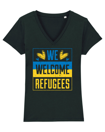 We welcome refugees Black