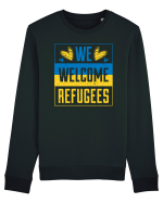We welcome refugees Bluză mânecă lungă Unisex Rise