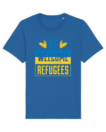 We welcome refugees Royal Blue