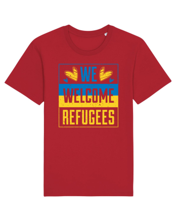 We welcome refugees Red