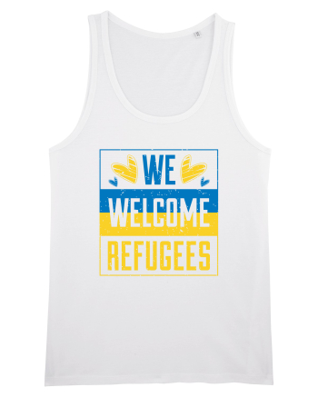 We welcome refugees White