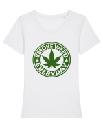 Smoke Weed Everyday Tricou mânecă scurtă guler larg fitted Damă Expresser