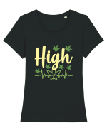 High At Tricou mânecă scurtă guler larg fitted Damă Expresser