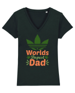 Smoke Weed Everyday Tricou mânecă scurtă guler V Damă Evoker