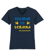 Solidar cu Ucraina Tricou mânecă scurtă guler V Bărbat Presenter