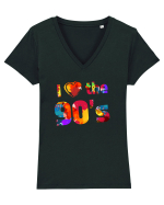 I love the 90's Tricou mânecă scurtă guler V Damă Evoker
