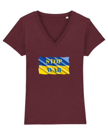 Stop War Burgundy
