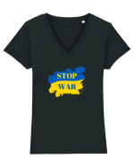 Stop War! Tricou mânecă scurtă guler V Damă Evoker