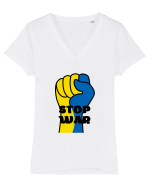 Stop War! 2 Tricou mânecă scurtă guler V Damă Evoker
