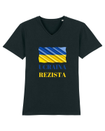 Ucraina Rezista! Tricou mânecă scurtă guler V Bărbat Presenter