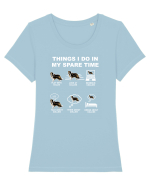 COLLIES Tricou mânecă scurtă guler larg fitted Damă Expresser