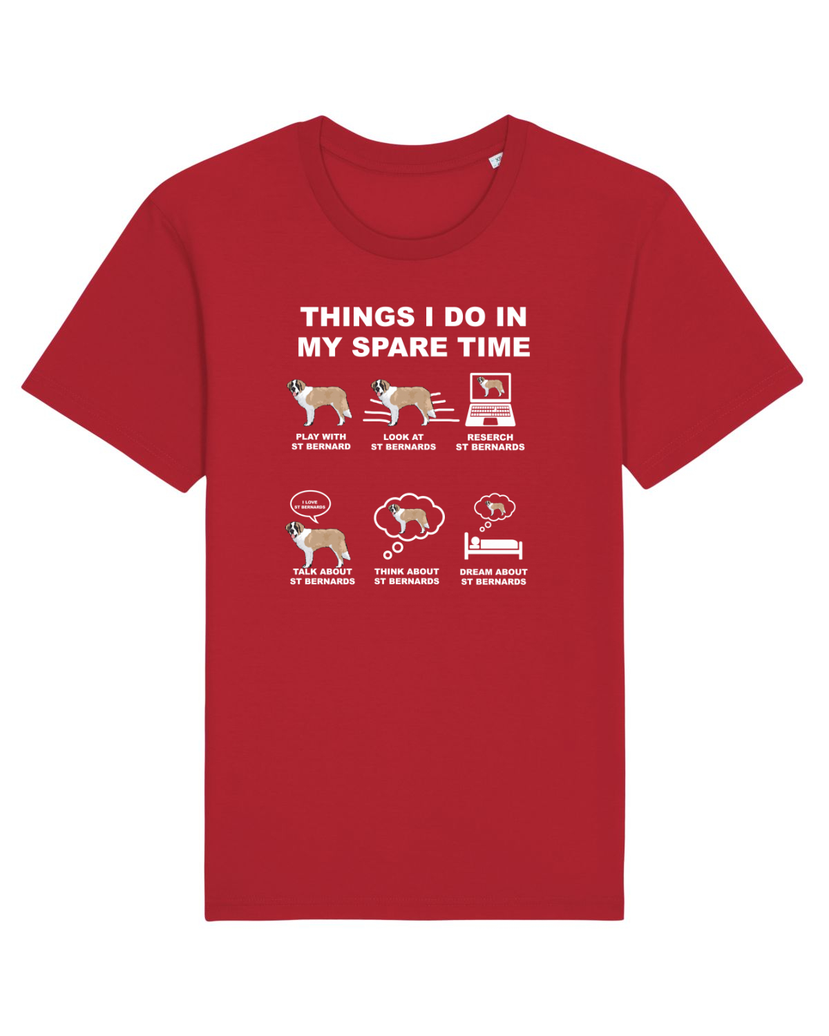 Tricou mânecă scurtă Unisex Rocker Red
