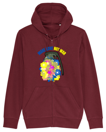 Make Love Not War Burgundy