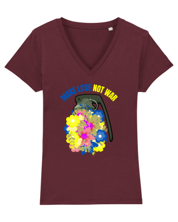 Make Love Not War Burgundy