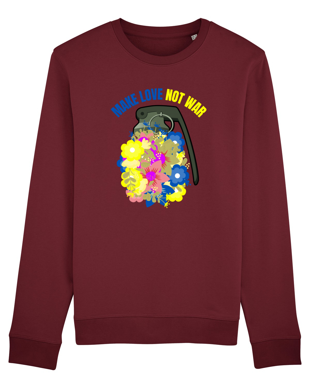 Bluză mânecă lungă Unisex Rise Burgundy