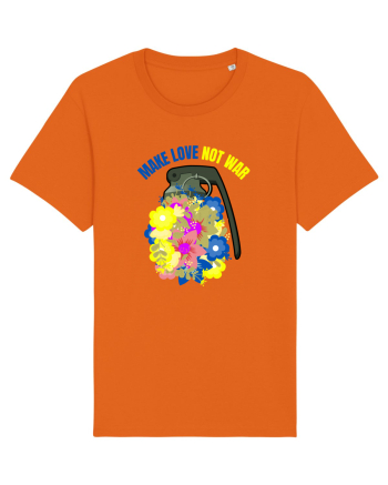 Make Love Not War Bright Orange