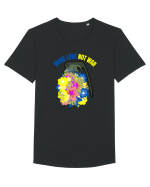 Make Love Not War Tricou mânecă scurtă guler larg Bărbat Skater