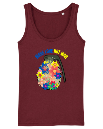 Make Love Not War Burgundy