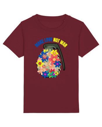 Make Love Not War Burgundy