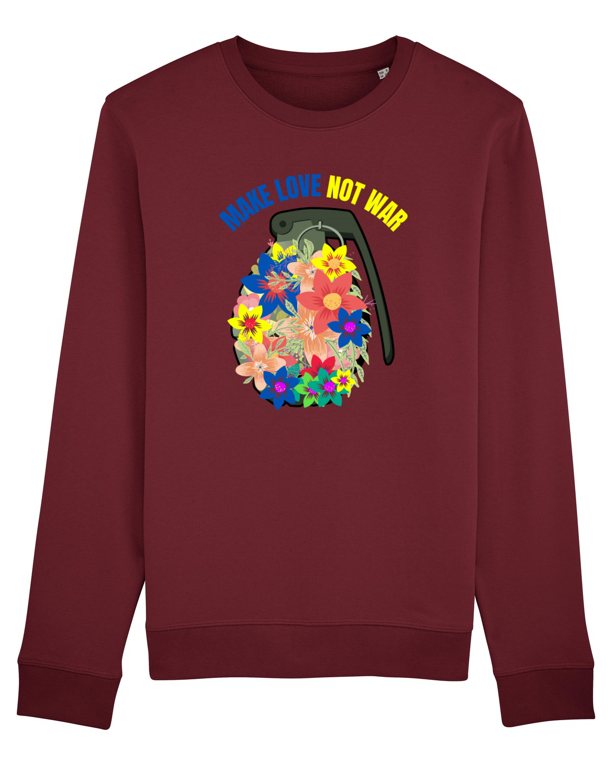Bluză mânecă lungă Unisex Rise Burgundy