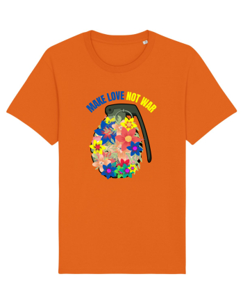 Make Love Not War Bright Orange
