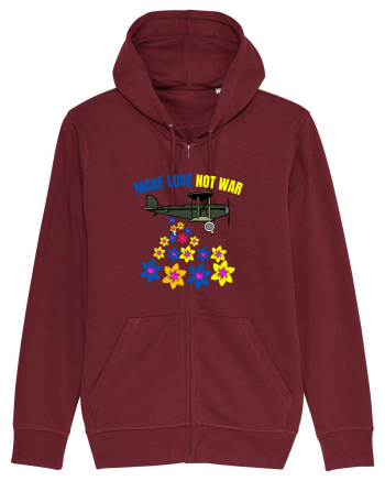 Make Love Not War Burgundy