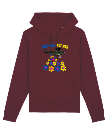 Make Love Not War Burgundy